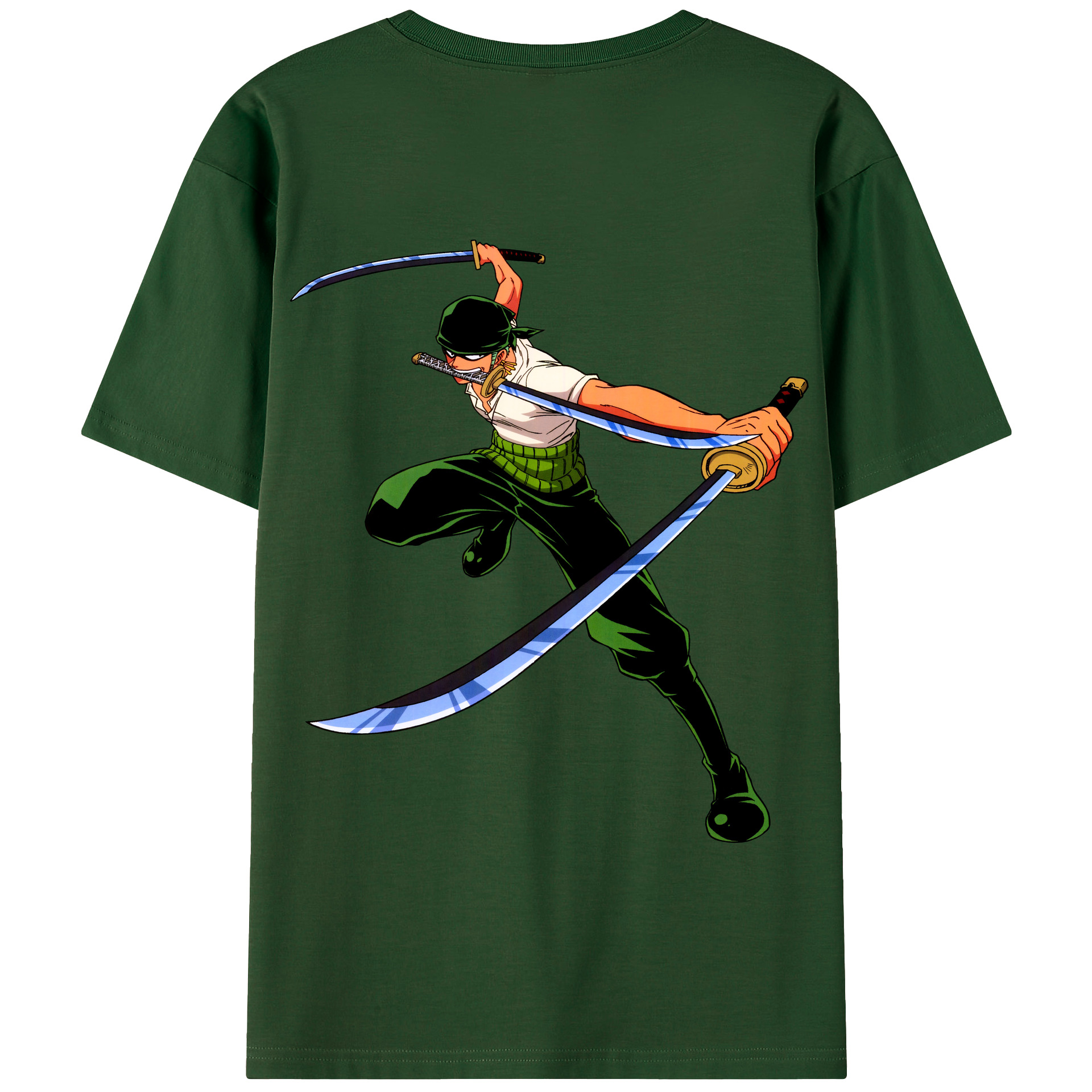 ワンピース ロロノア・ゾロ ONE PIECE Roronoa Zoro 綿100％半袖Tシャツ（背面プリント）